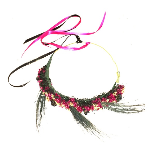 Accessories Dried Flower Crown With Ribbons Poshmark